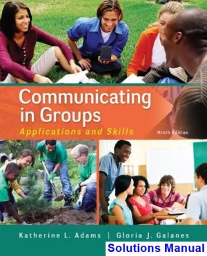 Communicating in Groups Applications and Skills 9th Edition Adams Solutions Manual