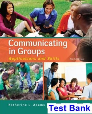 Communicating in Groups Applications and Skills 9th Edition Adams Test Bank