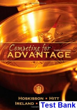 Competing for Advantage 3rd Edition Hoskisson Test Bank