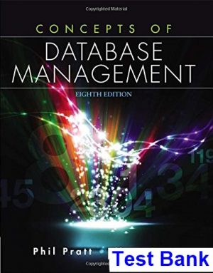 Concepts of Database Management 8th Edition Pratt Test Bank