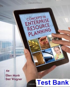 Concepts in Enterprise Resource Planning 4th Edition Monk Test Bank