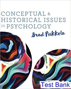 Conceptual and Historical Issues in Psychology 1st Edition Piekkola Test Bank