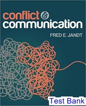 Conflict and Communication 1st Edition Jandt Test Bank