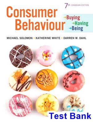 Consumer Behaviour Buying Having and Being Canadian 7th Edition Solomon Test Bank