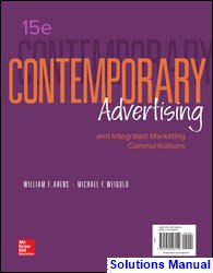 Contemporary Advertising and Integrated Marketing Communications 15th Edition Arens Solutions Manual