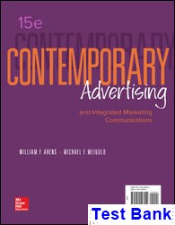 Contemporary Advertising and Integrated Marketing Communications 15th Edition Arens Test Bank