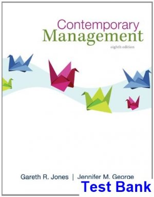 Contemporary Management 8th Edition Jones Test Bank