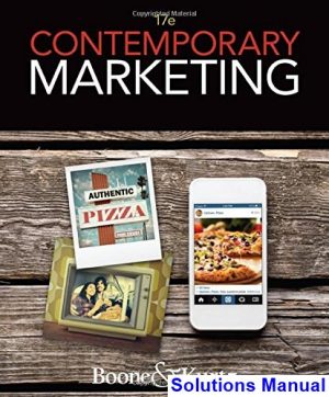Contemporary Marketing 17th Edition Boone Solutions Manual
