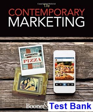 Contemporary Marketing 17th Edition Boone Test Bank
