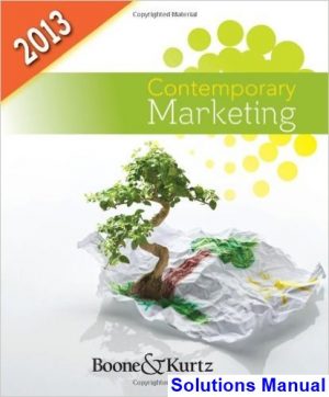 Contemporary Marketing 2013 Update 15th Edition Boone Solutions Manual