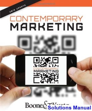 Contemporary Marketing Update 2015 16th Edition Boone Solutions Manual