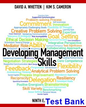 Developing Management Skills 9th Edition Whetten Test Bank