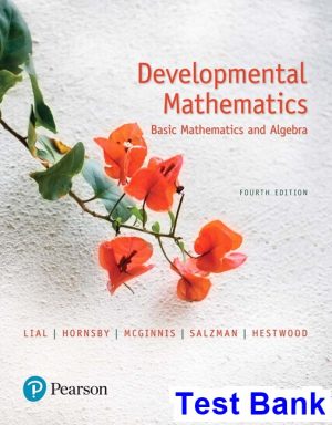 Developmental Mathematics Basic Mathematics and Algebra 4th Edition Lial Test Bank