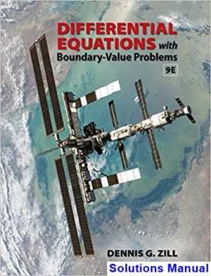 Differential Equations with Boundary Value Problems 9th Edition Zill Solutions Manual
