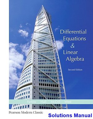 Differential Equations and Linear Algebra 2nd Edition Farlow Solutions Manual