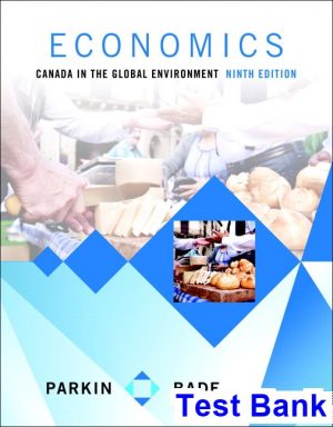 Economics Canada in the Global Environment Canadian 9th Edition Parkin Test Bank