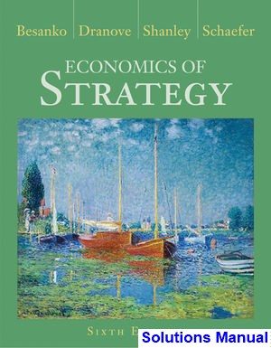 Economics of Strategy 6th Edition Besanko Solutions Manual