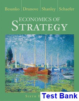 Economics of Strategy 6th Edition Besanko Test Bank