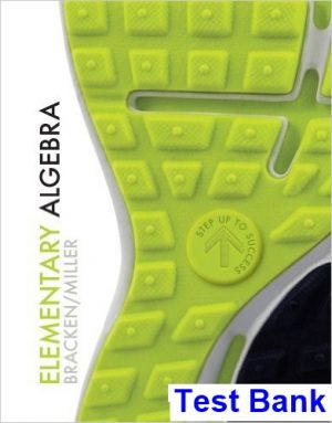 Elementary Algebra 1st Edition Bracken Test Bank