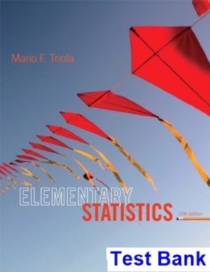 Elementary Statistics 12th Edition Triola Test Bank