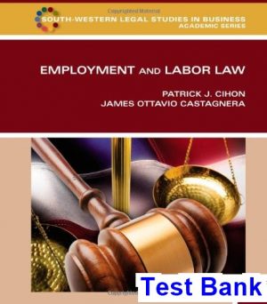 Employment and Labor Law 8th Edition Cihon Test Bank