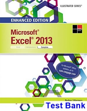 Enhanced Microsoft Excel 2013 Illustrated Complete 1st Edition Reding Test Bank