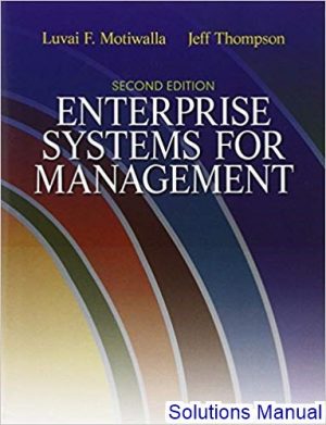 Enterprise Systems For Management 2nd Edition Motiwalla Solutions Manual