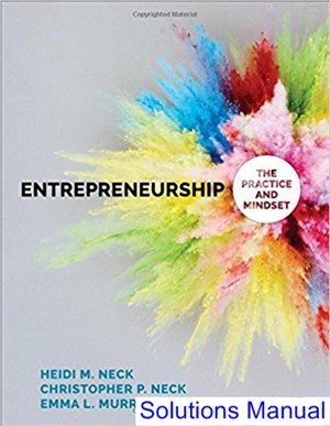 Entrepreneurship The Practice and Mindset 1st Edition Neck Solutions Manual