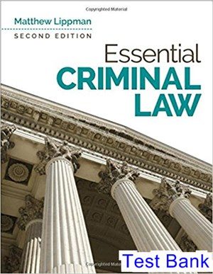 Essential Criminal Law 2nd Edition Lippman Test Bank