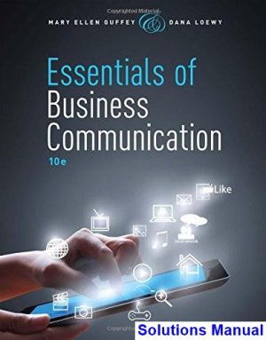 Essentials of Business Communication 10th Edition Guffey Solutions Manual