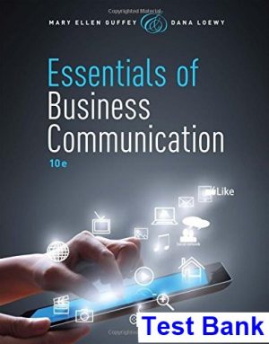 Essentials of Business Communication 10th Edition Guffey Test Bank