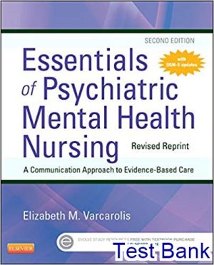 Essentials of Psychiatric Mental Health Nursing 2nd Edition Varcarolis Test Bank