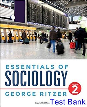 Essentials of Sociology 2nd Edition Ritzer Test Bank
