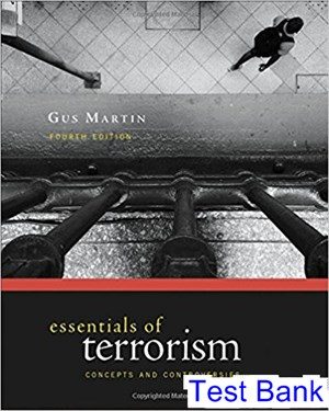 Essentials of Terrorism Concepts and Controversies 4th Edition Martin Test Bank