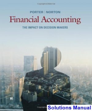 Financial Accounting The Impact on Decision Makers 8th Edition Porter Solutions Manual
