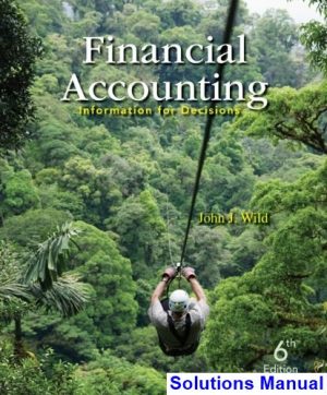 Financial Accounting Information for Decisions 6th Edition Wild Solutions Manual