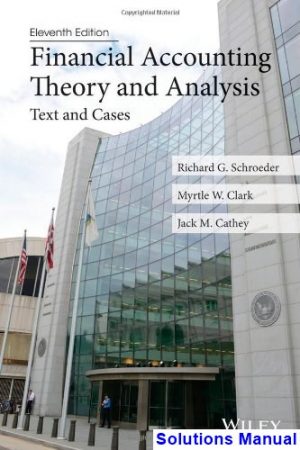 Financial Accounting Theory and Analysis Text and Cases 11th Edition Schroeder Solutions Manual