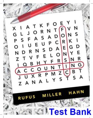 Forensic Accounting 1st Edition Rufus Test Bank