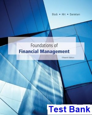 Foundations of Financial Management 15th Edition Block Test Bank