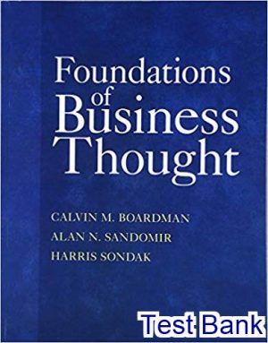 Foundations Of Business Thought 1st Edition Boardman Test Bank