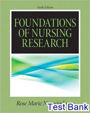 Foundations of Nursing Research 6th Edition Nieswiadomy Test Bank