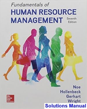 Fundamentals of Human Resource Management 7th Edition Noe Solutions Manual