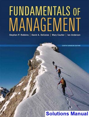 Fundamentals of Management Canadian 8th Edition Robbins Solutions Manual