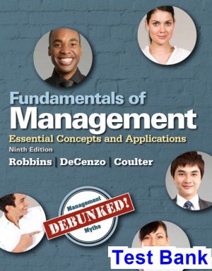 Fundamentals of Management Essential Concepts and Applications 14th Edition Robbins Test Bank