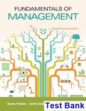 Fundamentals of Management Seventh Canadian Edition Canadian 7th Edition Robbins Test Bank
