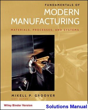 Fundamentals of Modern Manufacturing 6th Edition Groover Solutions Manual