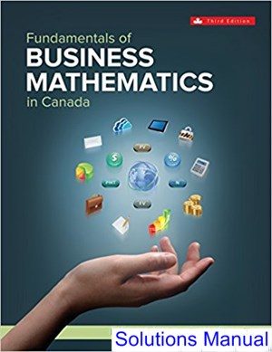 Fundamentals of Business Math Canadian 3rd Edition Jerome Solutions Manual