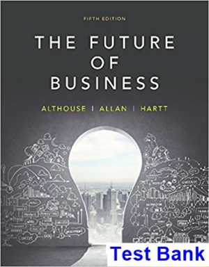 Future of Business Canadian 5th Edition Althouse Test Bank