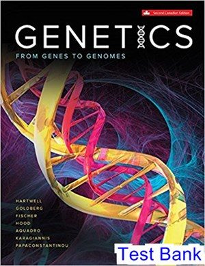 Genetics Canadian 2nd Edition Hartwell Test Bank