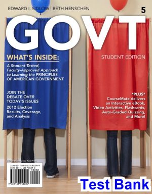 GOVT 5th Edition Sidlow Test Bank